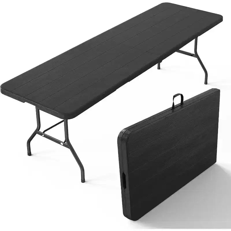 Tavolo pieghevole Centerfold nero da 2,4 m, per 4 persone