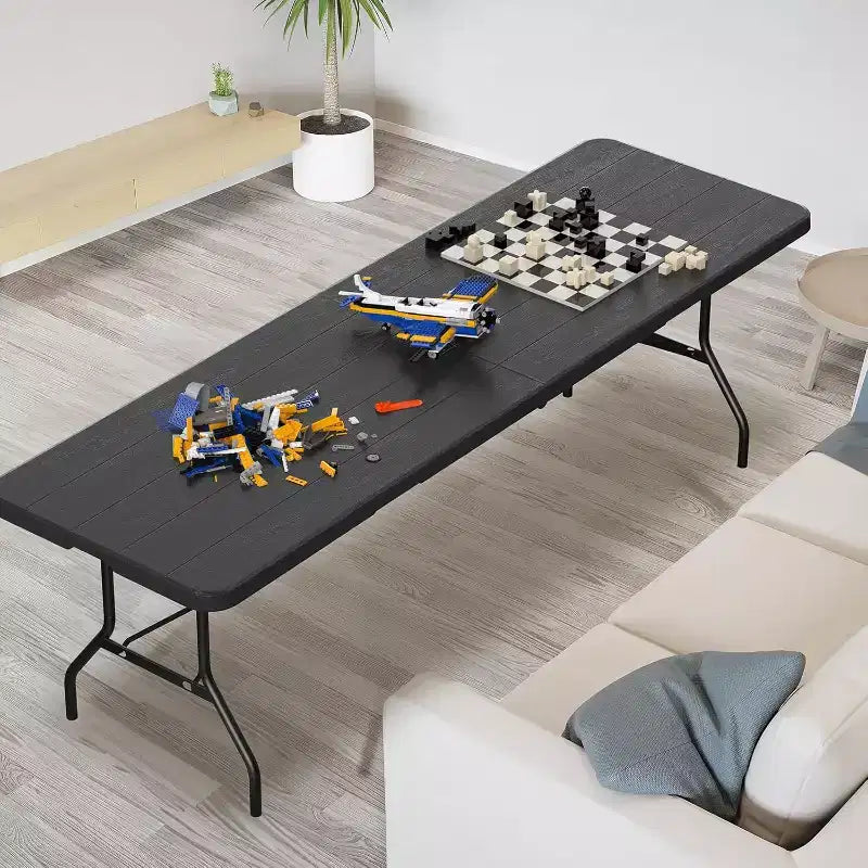Tavolo pieghevole Centerfold nero da 2,4 m, per 4 persone