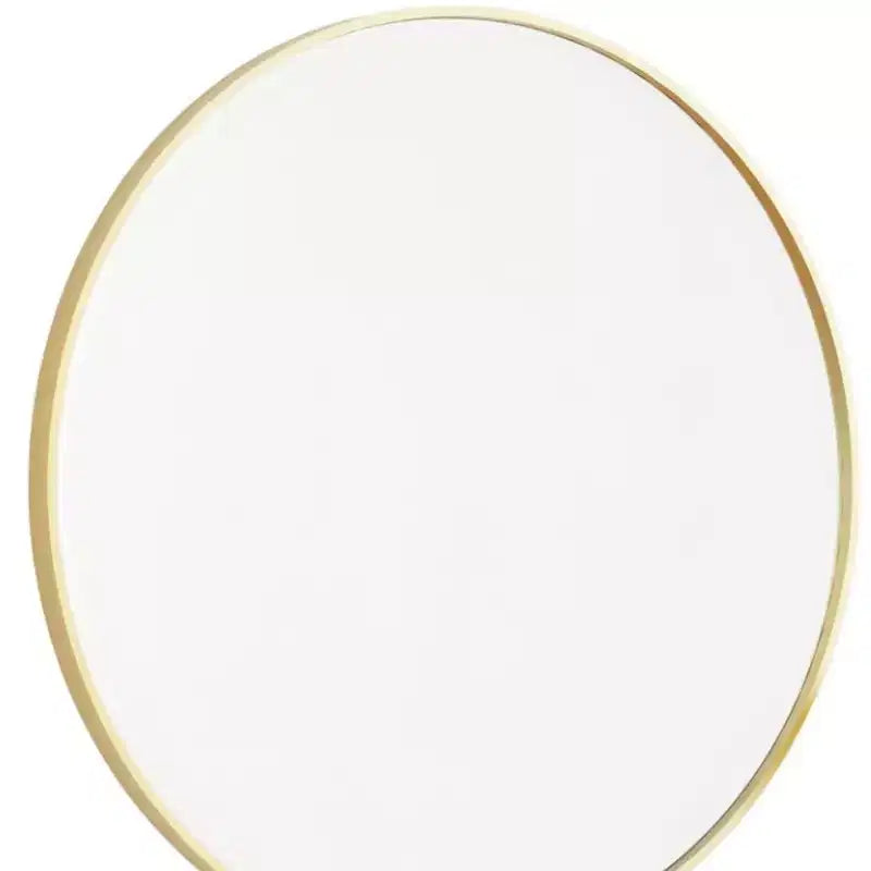 Specchio da parete rotondo in metallo dorato, 20 pollici