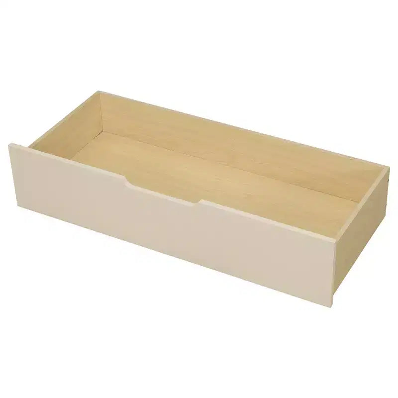 Divano letto a piattaforma crema con testiera a libreria a L, cassetti e ricarica, singolo/matrimoniale, 1-2 persone
