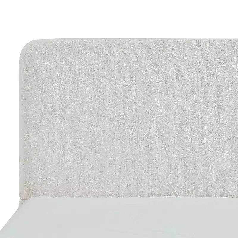 Letto a piattaforma imbottito in ciniglia Pearl con testiera – Queen/King, 2 persone