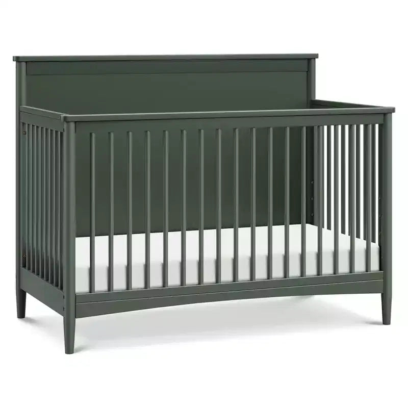 Culla convertibile 4 in 1, verde foresta / miele / noce, uso per 1 persona