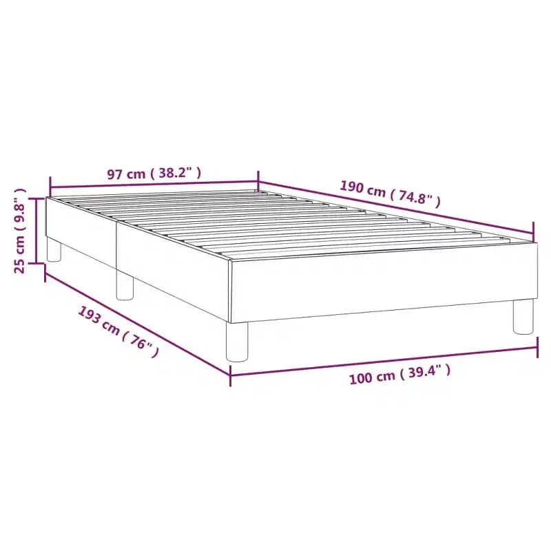 Letto a piattaforma singolo imbottito in velluto grigio scuro, 1 posto letto