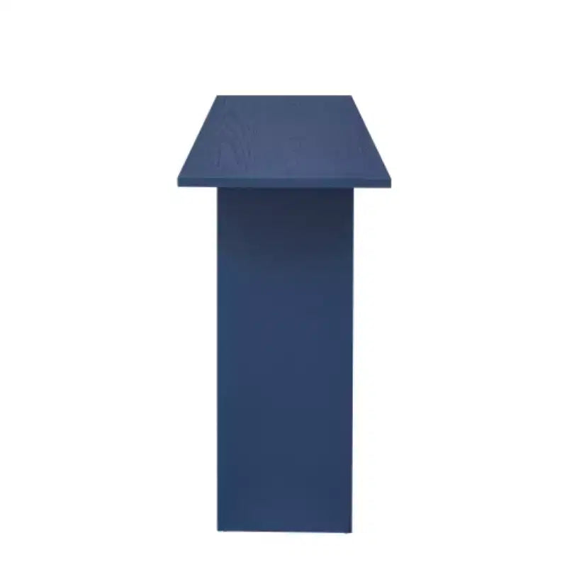 Consolle curvata con ripiano aperto, disponibile nei colori Nero / Blu / Naturale / Bianco, Stile moderno, Montaggio da 1 persona