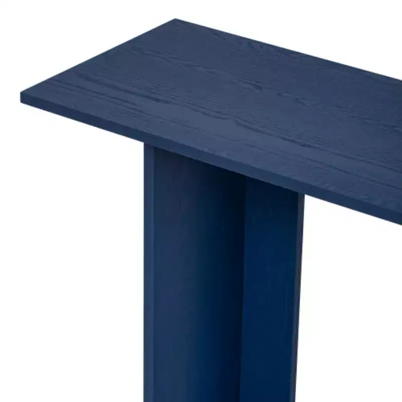 Consolle curvata con ripiano aperto, disponibile nei colori Nero / Blu / Naturale / Bianco, Stile moderno, Montaggio da 1 persona