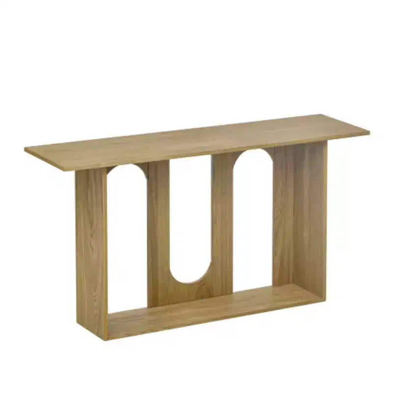 Consolle curvata con ripiano aperto, disponibile nei colori Nero / Blu / Naturale / Bianco, Stile moderno, Montaggio da 1 persona