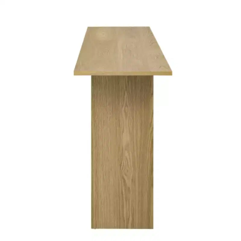 Consolle curvata con ripiano aperto, disponibile nei colori Nero / Blu / Naturale / Bianco, Stile moderno, Montaggio da 1 persona