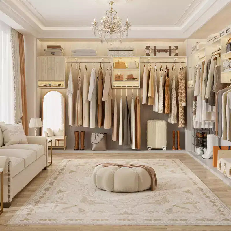 Mensole porta lavatrice e asciugatrice con barra appendiabiti – Rovere Beige / Bianco, Armadietto reversibile, Singola unità