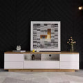MAYEERTY Modern TV Stand for TVs up to 80, Media Console with Multifunctional Storage, Entertainment Center with Door Rebound Device for Living Room