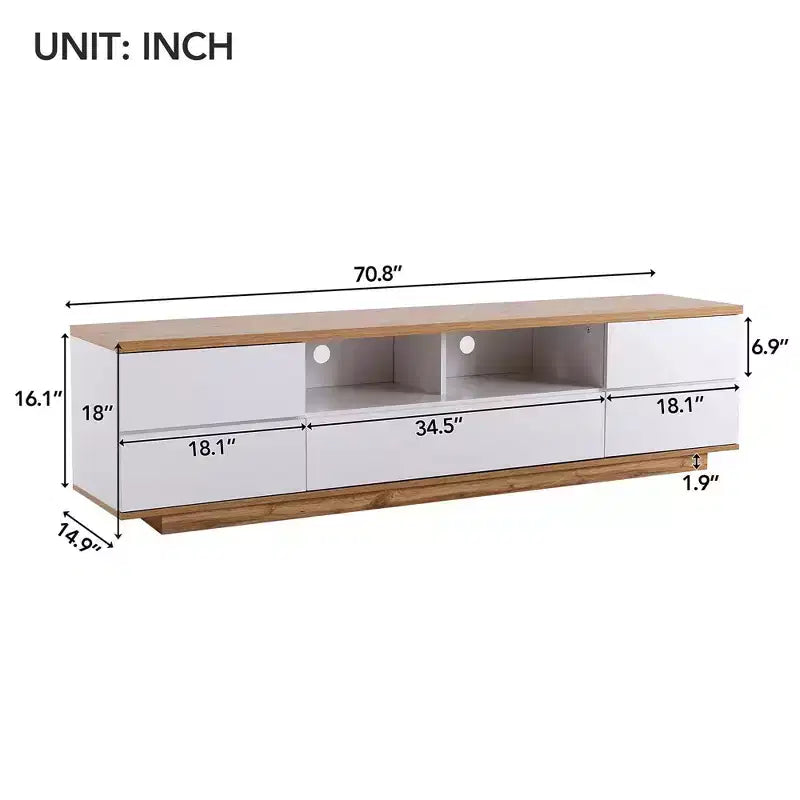 Mobile Porta TV da Fattoria per TV fino a 80", in Legno, con Ante Contenitore