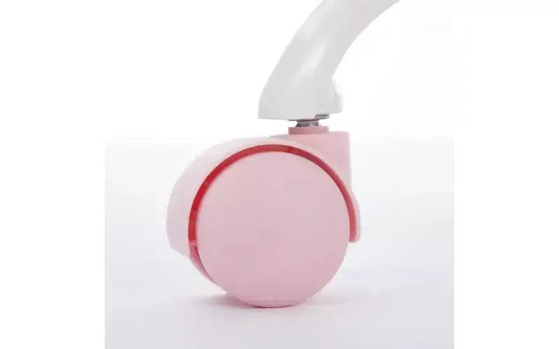 Sedia Girevole da Scrivania in Ecopelliccia per Ragazzi e Adulti, Altezza Regolabile, Avorio/Rosa/Viola, 1 Posto