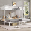 Twin over Twin and Twin Bunk Beds for 3 Twin XL over Twin and Twin Bunk Bed Metal Triple Bunk Bed White