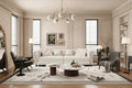 MAYEERTY 89 Velvet 3 Seat Sofa with Movable Ottoman, 3-in-1 Pull Out Sofa Bed, King Size Sofa Bed White