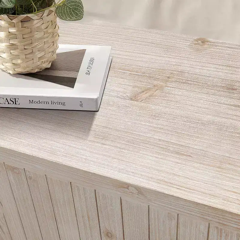 Madia curva a 4 ante Farmhouse da 150 cm – Nero antico / Naturale antico
