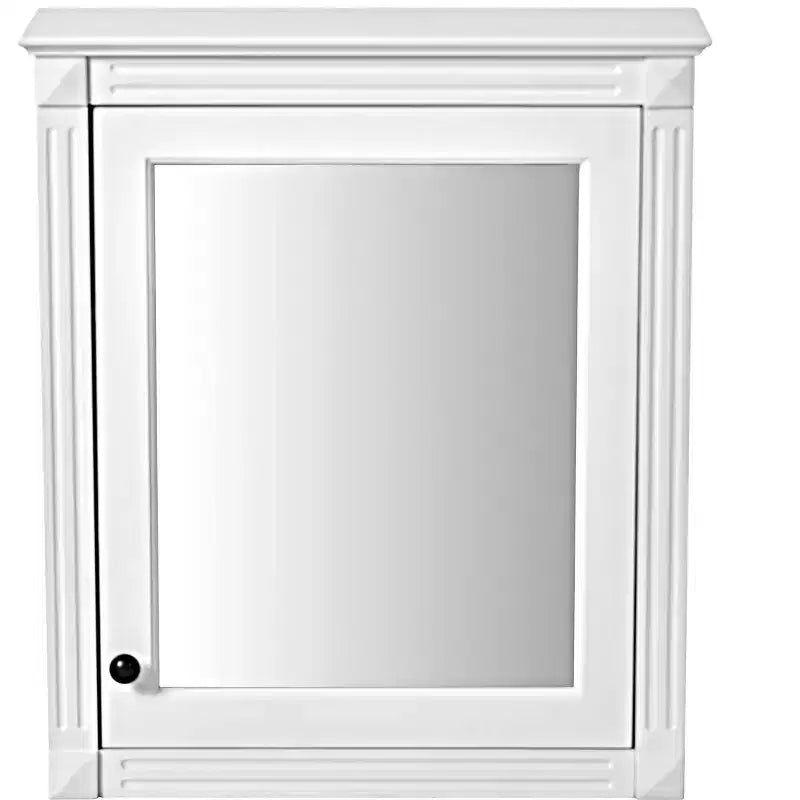 Armadietto a specchio da bagno montato a parete blu/grigio/bianco con ripiano regolabile - Anta singola